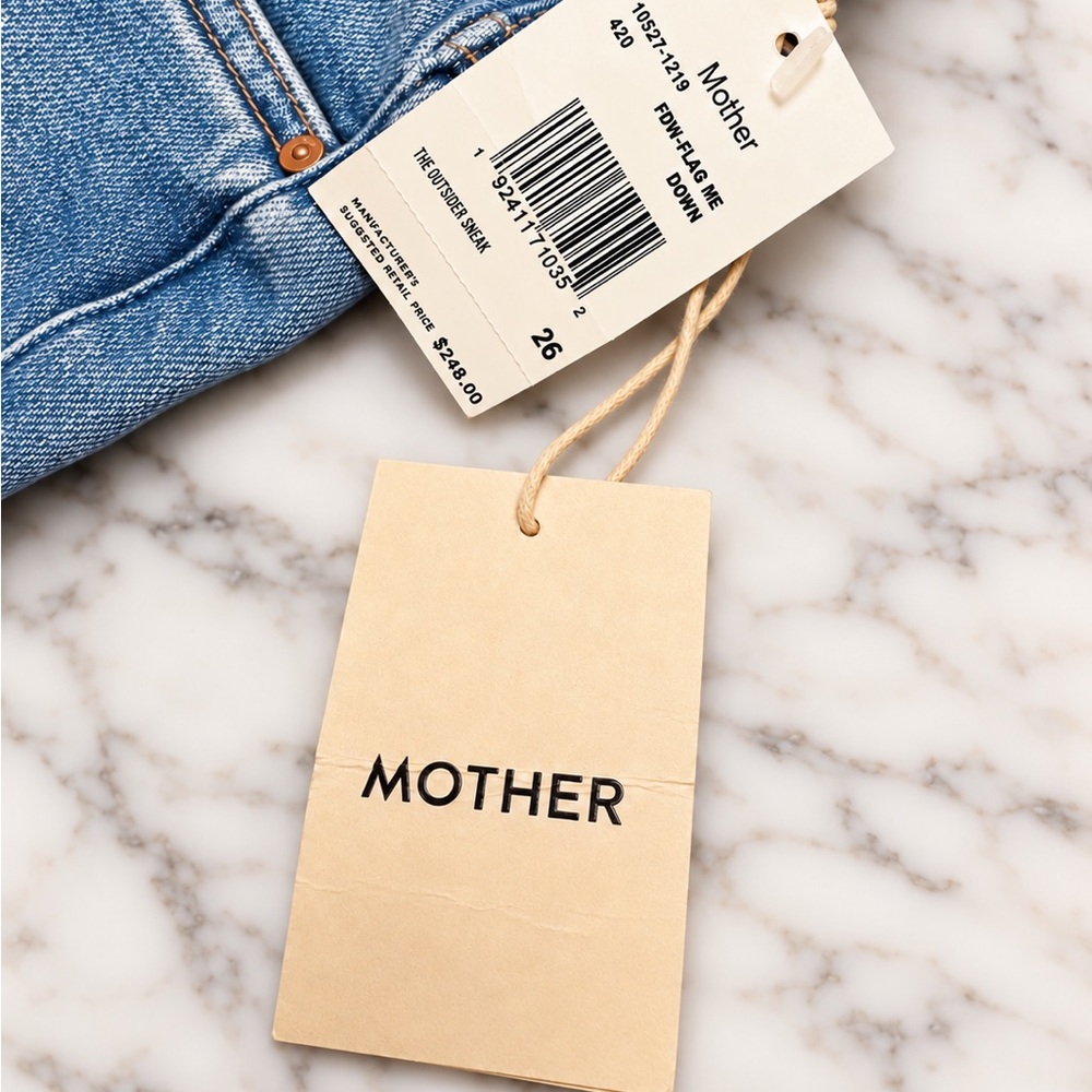 MOTHER Straight Leg Jeans in Light Blue Denim - Picture 3 of 3